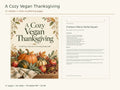A Cozy Vegan Thanksgiving | 11 Recipes, Menu & Shopping Checklist | 17-Page Printable PDF