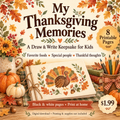 My Thanksgiving Memories for Kids | 8-Page Draw & Write Keepsake | Printable PDF