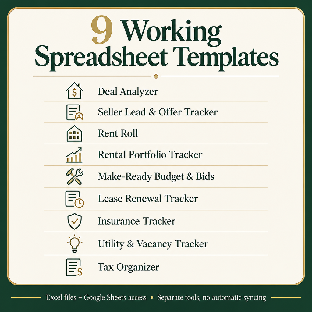 Rental Portfolio Builder & Landlord Toolkit | First Rental Investor Bundle