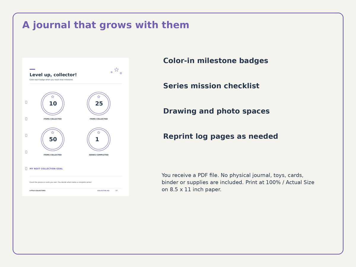 Trading Card Collection Journal for Kids | Printable Tracker & Trade Planner