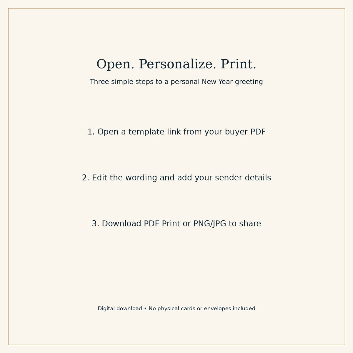 New Year Card Templates for Landlords, Tenants & Realtors | 3 Editable Canva Designs, 5x7 Home Greeting Cards