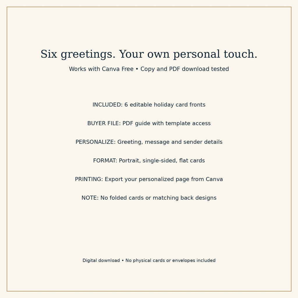 Realtor Christmas Card Templates | 6 Editable Canva Designs