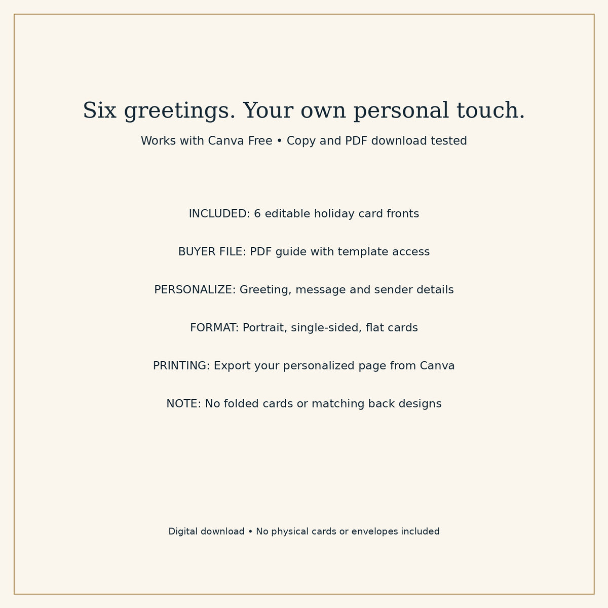 Landlord Christmas Card Templates | 6 Editable Canva Designs, 5x7 Holiday Greeting Cards