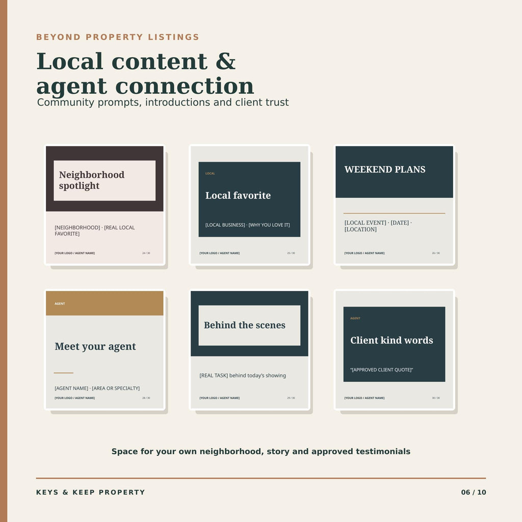 Real Estate Social Media Templates | Canva Kit, 60 Posts + 60 Stories in 2 Styles, Captions Included
