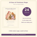 Unicorn Christmas Countdown Printable | 24 Color and Hang Scenes, Easy Cut Circles | 26-Page PDF