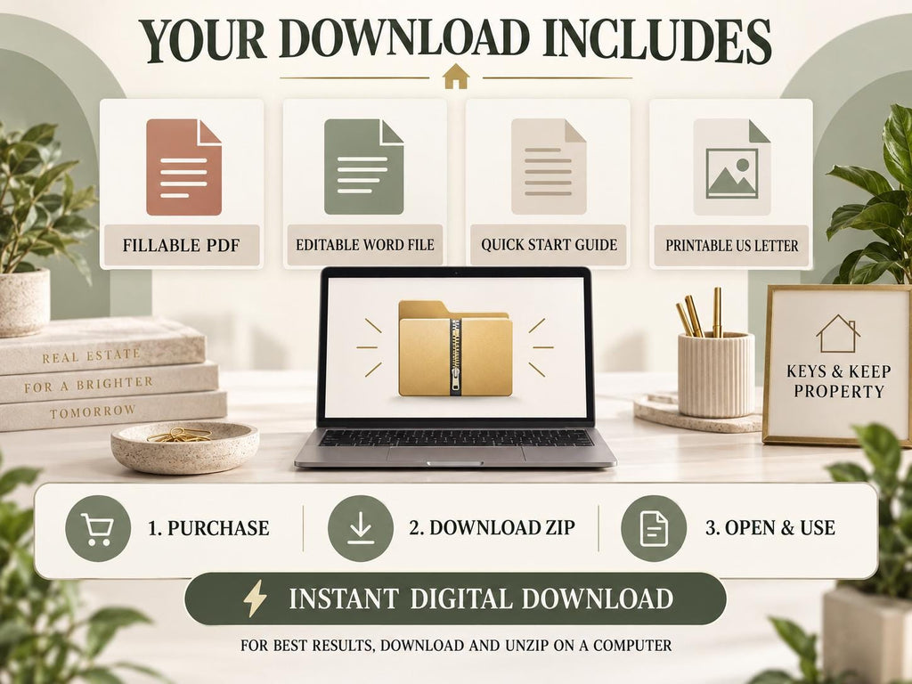 Real Estate Agent Forms Bundle | 35 Forms, Fillable PDF & Editable Word