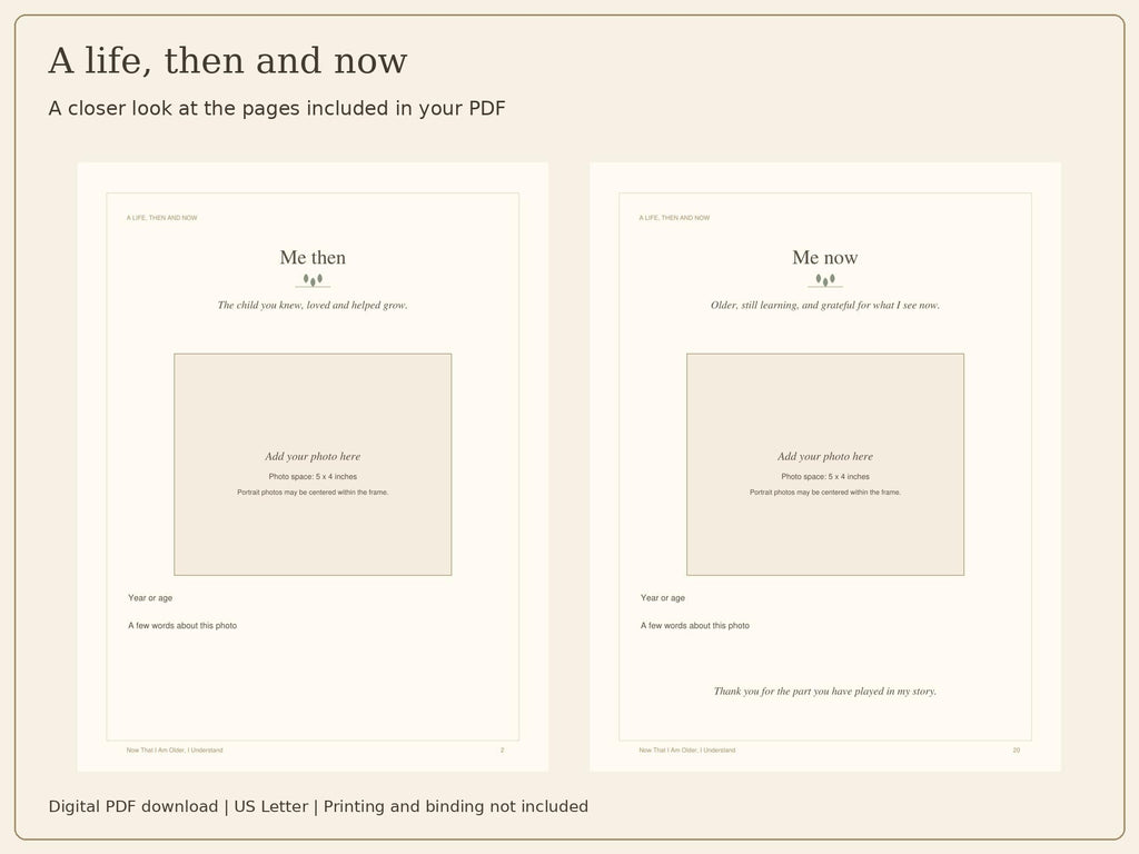 Thank You Book for Parents Printable | 20-Page Gratitude Journal PDF