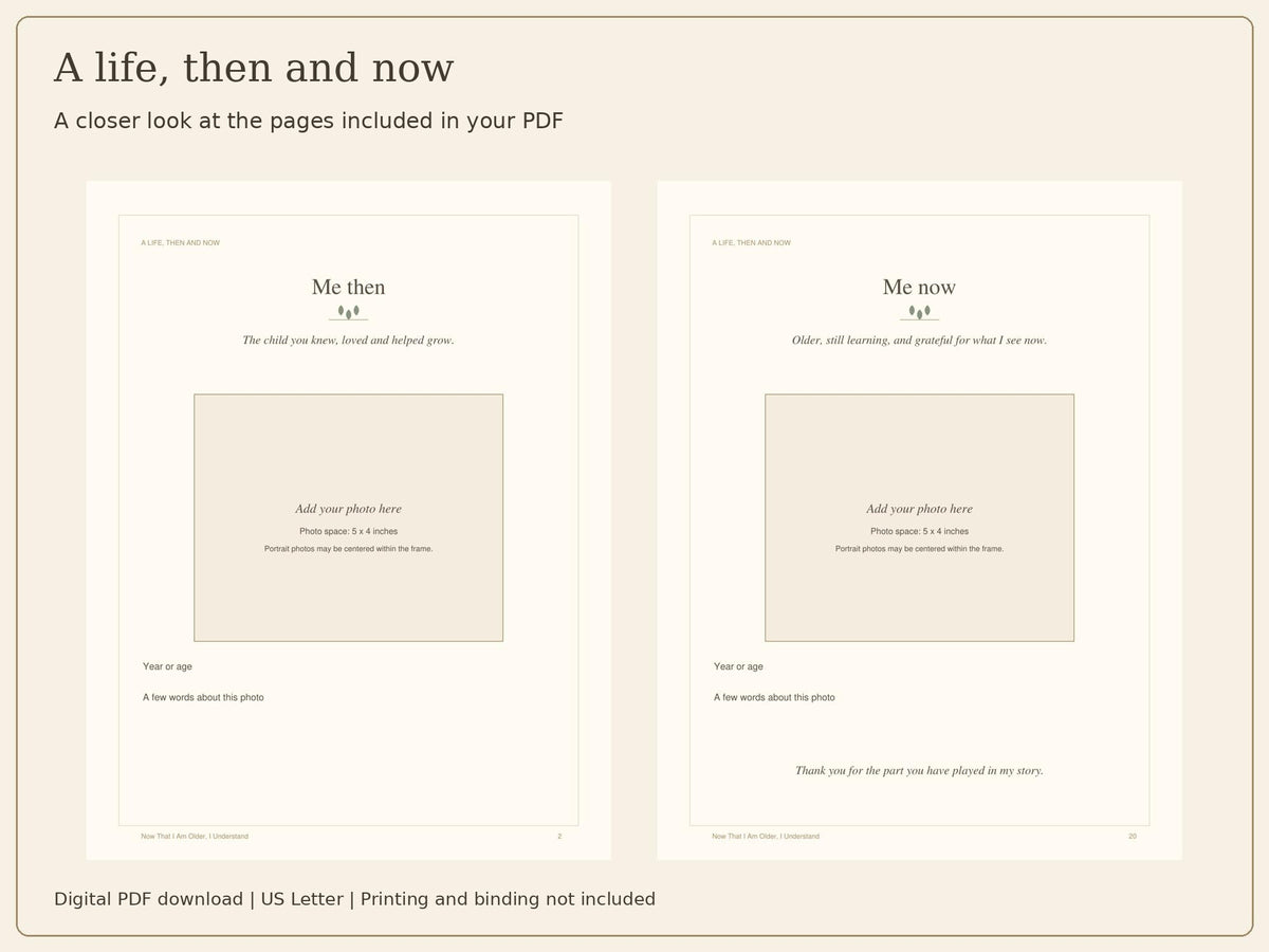 Thank You Book for Parents Printable | 20-Page Gratitude Journal PDF