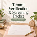 Tenant Screening Packet | 20-Page Fillable PDFs + Editable Word Applicant Handout