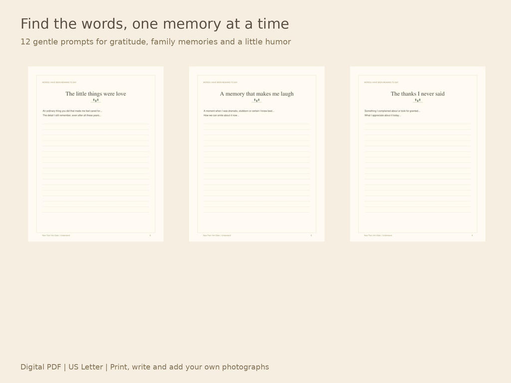 Thank You Book for Parents Printable | 20-Page Gratitude Journal PDF