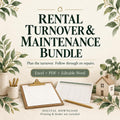 Rental Turnover & Maintenance Bundle | Excel + Google Sheets Make-Ready and Vacancy Trackers, PDF and Word Repair Forms