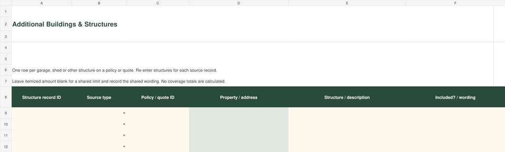 Rental Property Insurance Tracker | Excel + Google Sheets Policy, Quote & Renewal Organizer