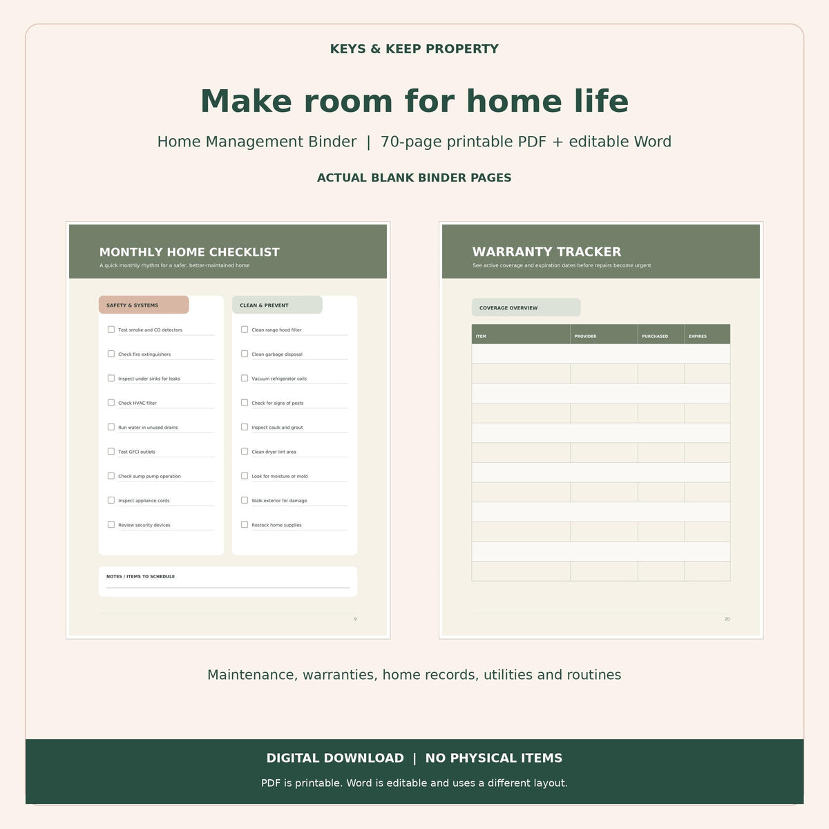 Home Buying Planner Bundle | Excel & Google Sheets Budget, House Hunting Journal + Home Organizer