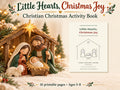 Christian Christmas Activity Book for Kids | Nativity Coloring & Puzzles | Sunday School Printable PDF | Ages 5-8