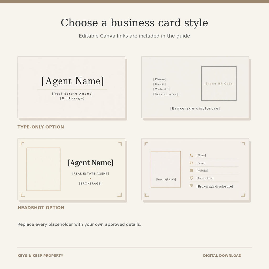 Real Estate Agent Starter Kit | Excel and Google Sheets Lead Tracker, Forms & Canva Cards