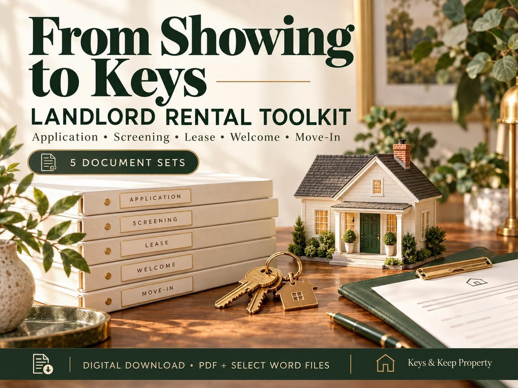 Landlord Rental Toolkit | Application, Screening, Lease, Tenant Welcome and Move-In PDF Forms