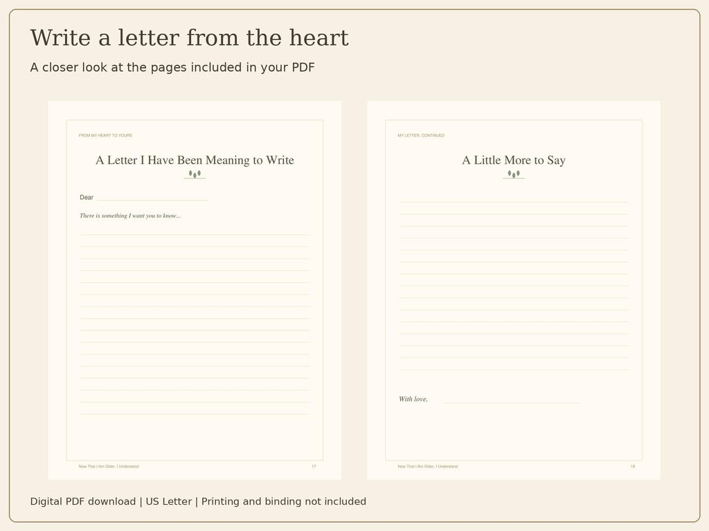 Thank You Book for Parents Printable | 20-Page Gratitude Journal PDF