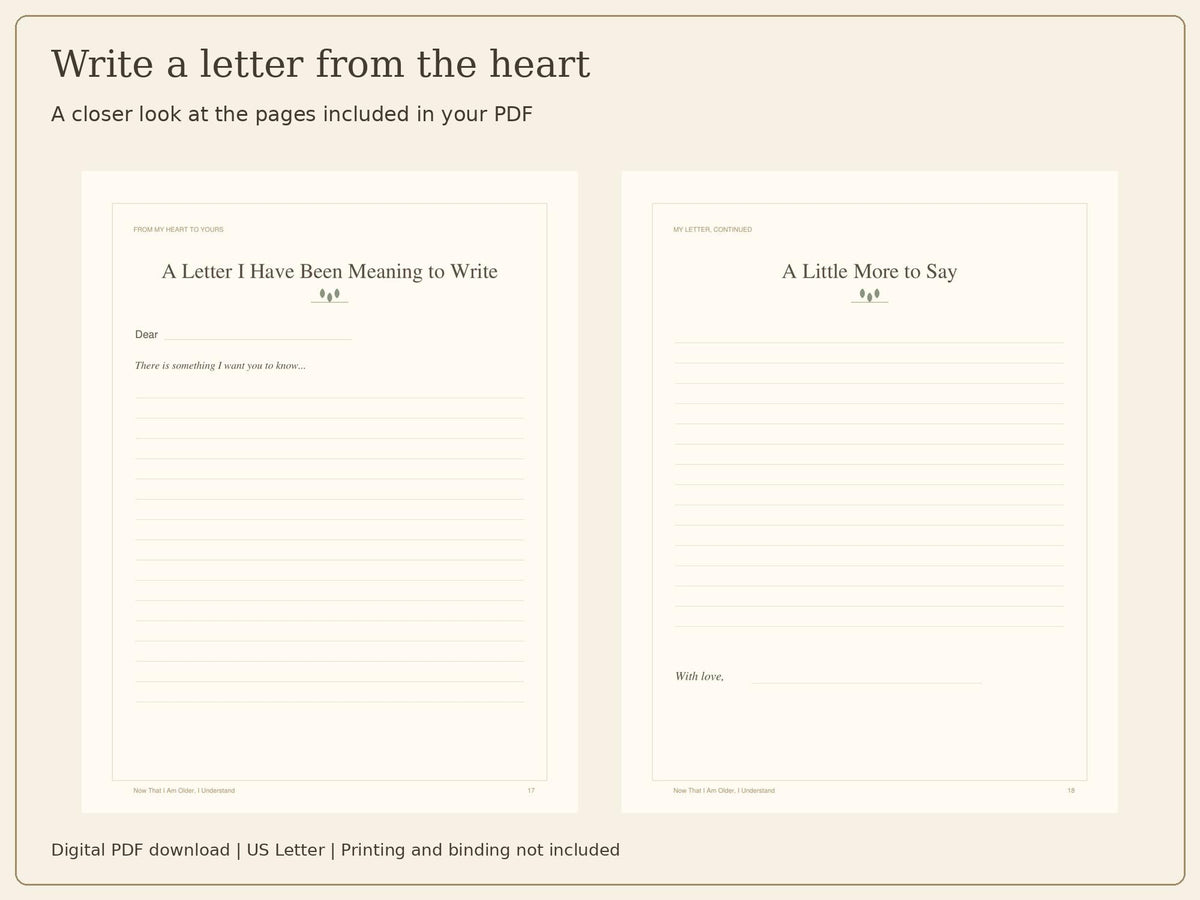 Thank You Book for Parents Printable | 20-Page Gratitude Journal PDF