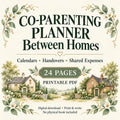 Co-Parenting Planner Printable | Calendar, Handover & Shared Expenses | 24-Page PDF