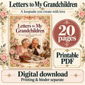 Letters to My Grandchildren Printable Journal | Grandparent Memory Book | 20-Page PDF