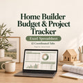 Home Builder Budget & Project Tracker | 12-Tab Excel and Google Sheets Construction Spreadsheet