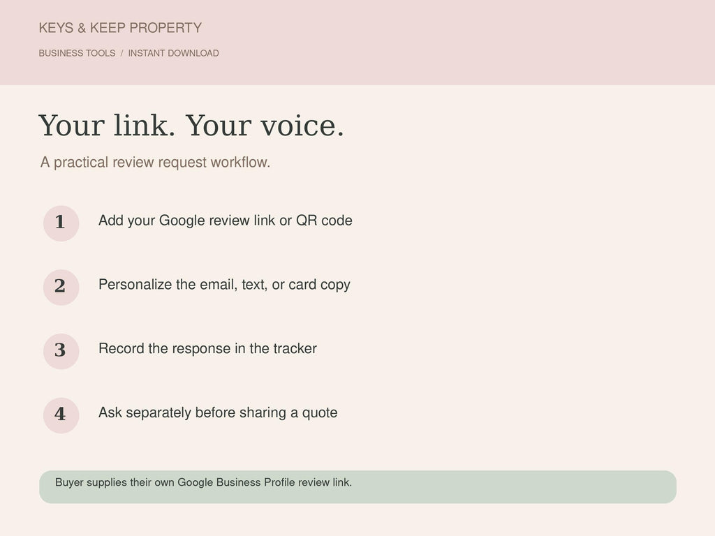 Google Review Request Kit for Real Estate Agents | Email, Text, Excel & Google Sheets Tracker