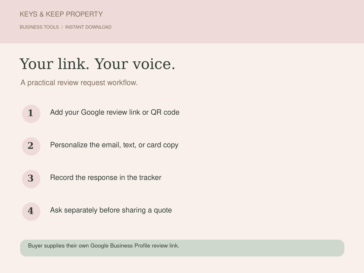 Google Review Request Kit for Real Estate Agents | Email, Text, Excel & Google Sheets Tracker