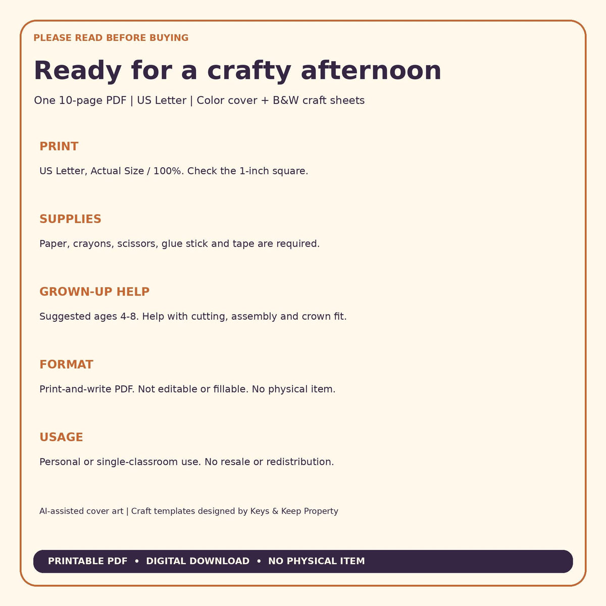 Thanksgiving Turkey Craft Pack for Kids | Build a Turkey, Thankful Feathers, Crown, Handprint & Place Cards | Printable PDF