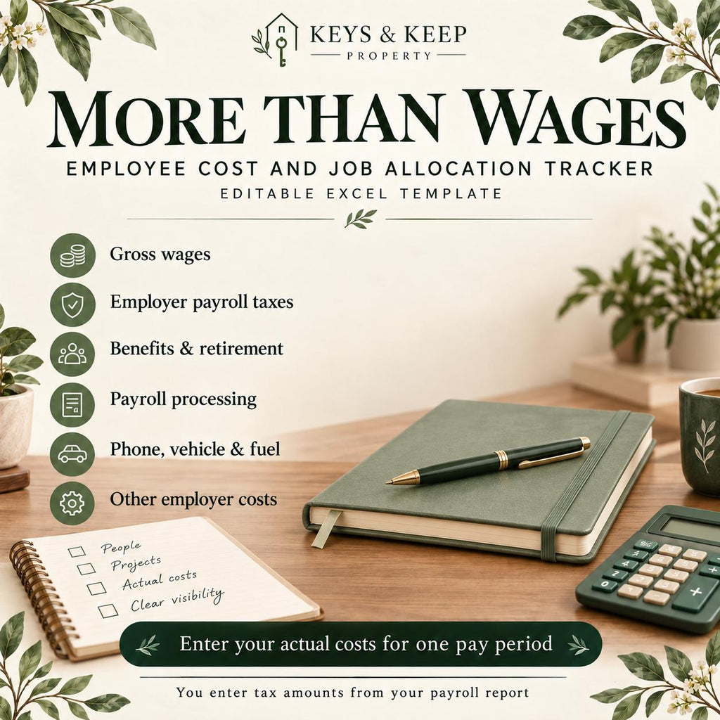 Employee Cost Tracker | Excel & Google Sheets | Rehab Labor Costs and Job Allocation Spreadsheet