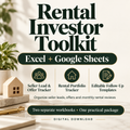 Rental Investor Toolkit | Excel + Google Sheets | Seller Lead and Offer Tracker, Follow-Up Templates and Rental Portfolio