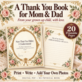 Thank You Book for Parents Printable | 20-Page Gratitude Journal PDF