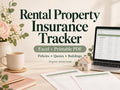 Rental Property Insurance Tracker | Excel + Google Sheets Policy, Quote & Renewal Organizer