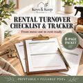 Rental Turnover Checklist & Tracker – Editable Word, Fillable PDFs (8-Page Packet)
