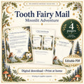 Tooth Fairy Letter and Receipt Printable | Editable PDF + Lost Tooth Tracker | Moonlit Adventure