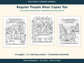Community Helpers Coloring Book for Kids, Everyday Heroes Printable, Kindness Activities, Teacher Classroom PDF, 21 Pages