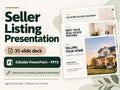 Real Estate Listing Presentation Template | 35-Slide Editable PowerPoint | Seller Consultation and Listing Appointment
