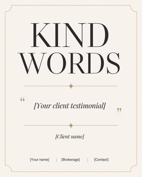 Real Estate Social Media Templates | Elegant Canva Kit, 12 Posts + 12 Stories and Captions
