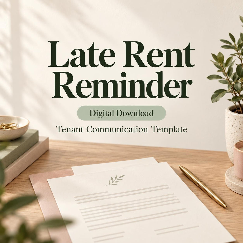 Late Rent Reminder Form | 2-Page Printable & Fillable PDFs, Landlord Balance Notice