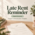 Late Rent Reminder Form | 2-Page Printable & Fillable PDFs, Landlord Balance Notice