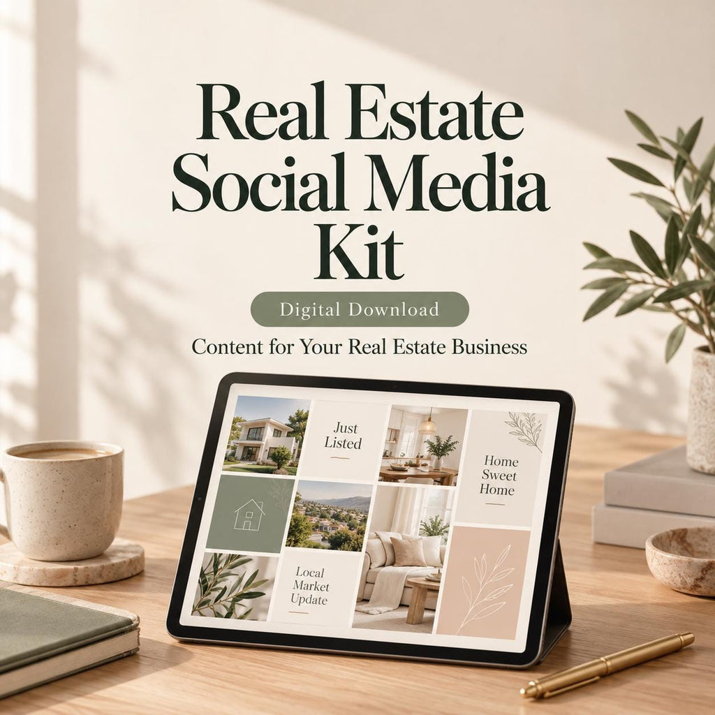 Real Estate Social Media Templates | Canva Kit, 60 Posts + 60 Stories in 2 Styles, Captions Included