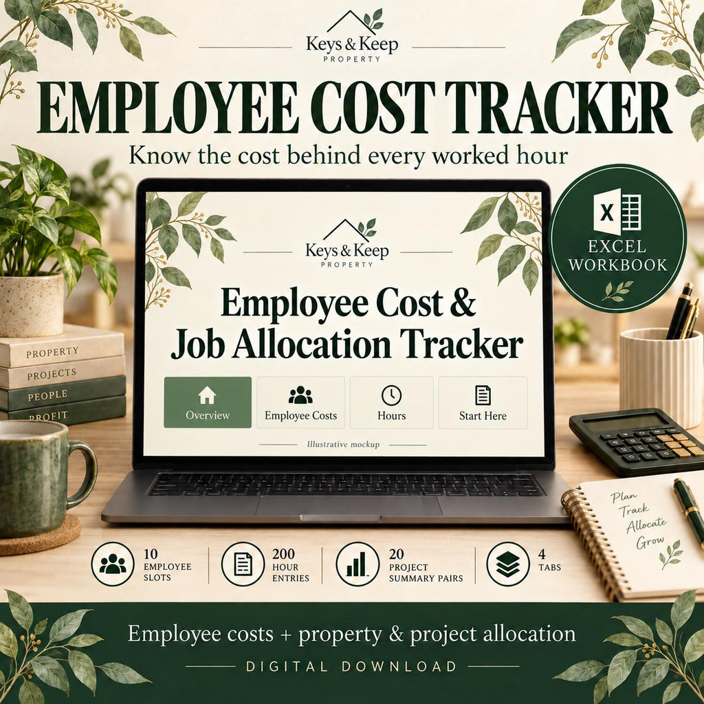 Employee Cost Tracker | Excel & Google Sheets | Rehab Labor Costs and Job Allocation Spreadsheet