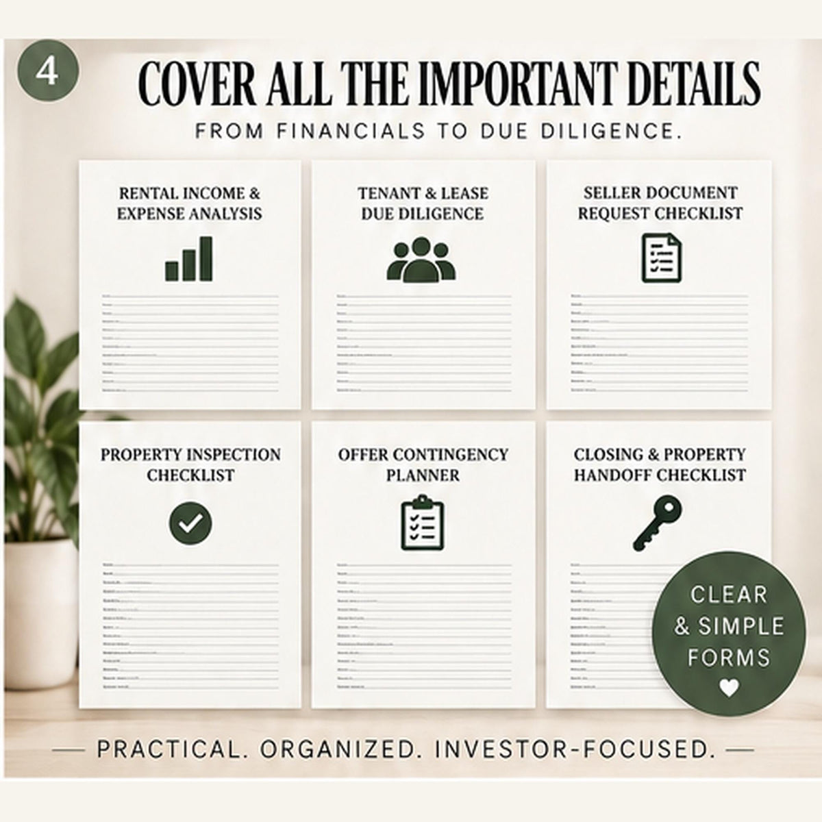 Rental Property Buying Checklist | Due Diligence Worksheets, 12-Page Printable PDF