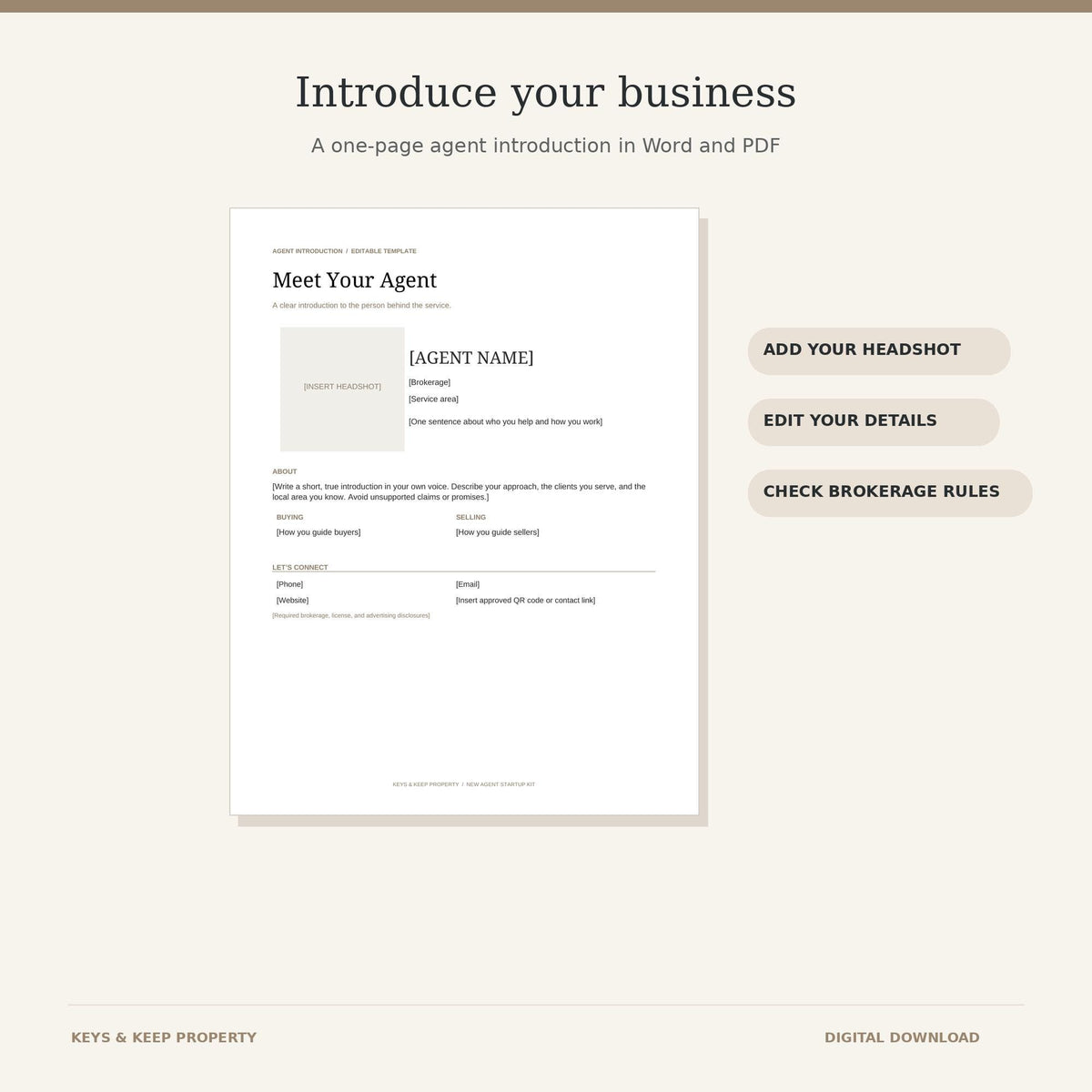 Real Estate Agent Starter Kit | Excel and Google Sheets Lead Tracker, Forms & Canva Cards