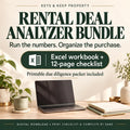 Rental Property Deal Analyzer Bundle | Excel + Google Sheets + 12-Page Due Diligence Checklist