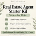 Real Estate Agent Starter Kit | Excel and Google Sheets Lead Tracker, Forms & Canva Cards